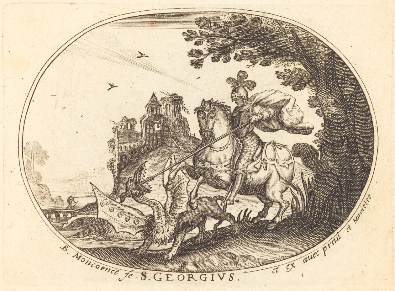 Sankt Georg und der Drache von Balthasar Moncornet