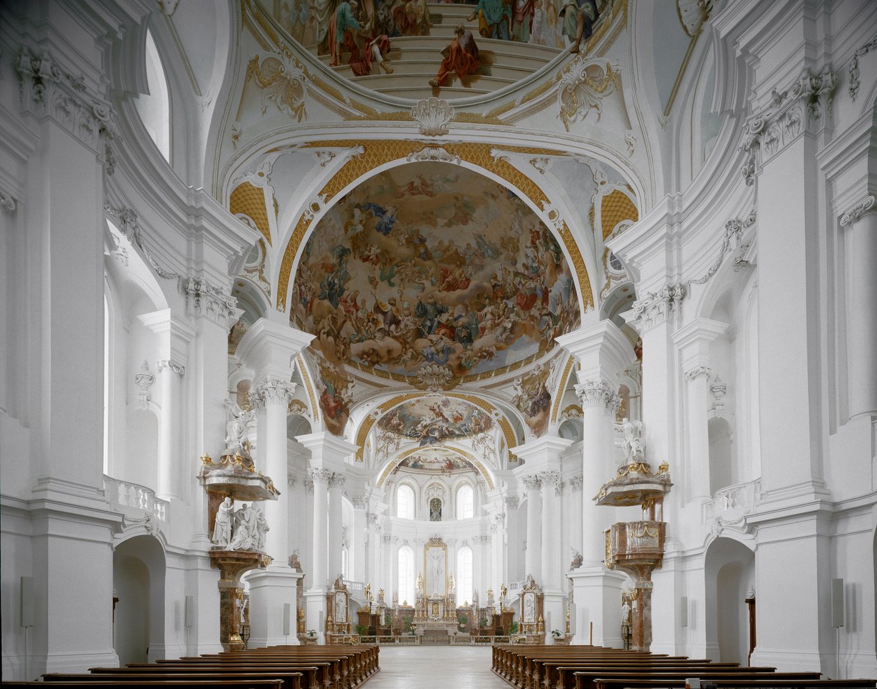 Innenansicht der Klosterkirche von Architekt Johann Balthasar Neumann von Balthasar Neumann