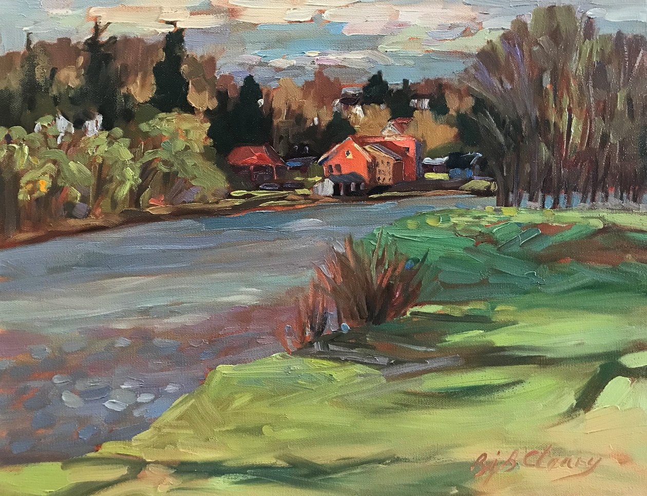 Dorf am Kennebunkport Fluss von Barbara Cleary