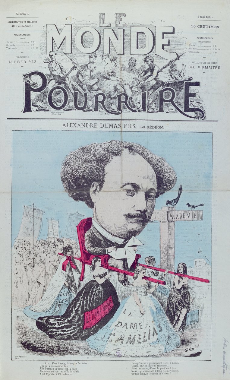 Karikatur von Alexandre Dumas, fils für 