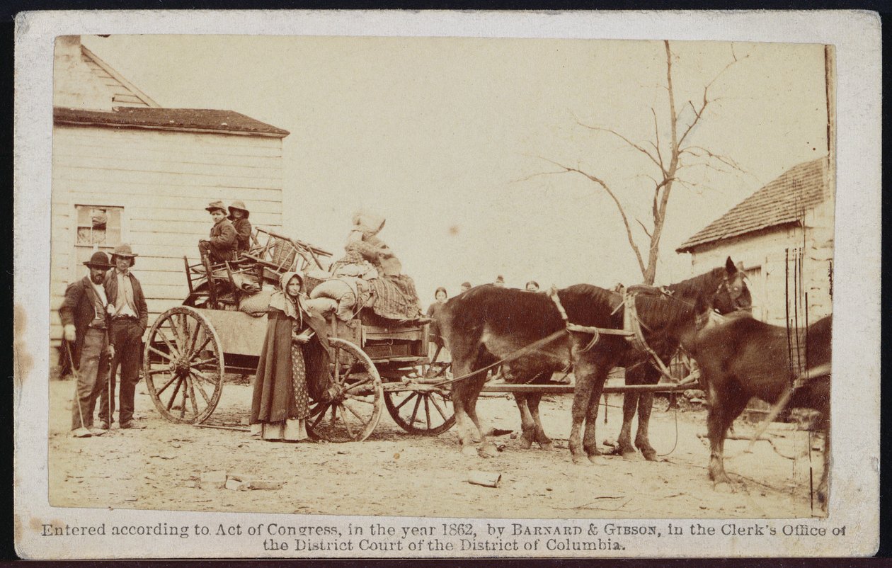 Abreise vom alten Anwesen, Centreville, Virginia, 1862, aus Bradys Album Gallery, Nr. 306 von Barnard and Gibson