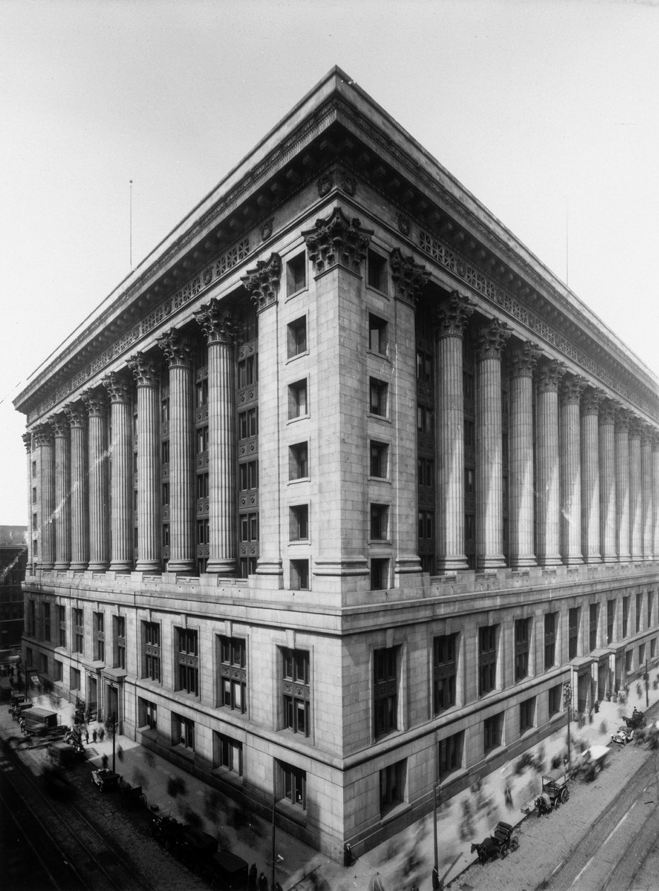Rathaus und Bezirksgebäude, Chicago, Illinois, USA, ca. 1905 (s/w Foto) von Barnes and Crosby