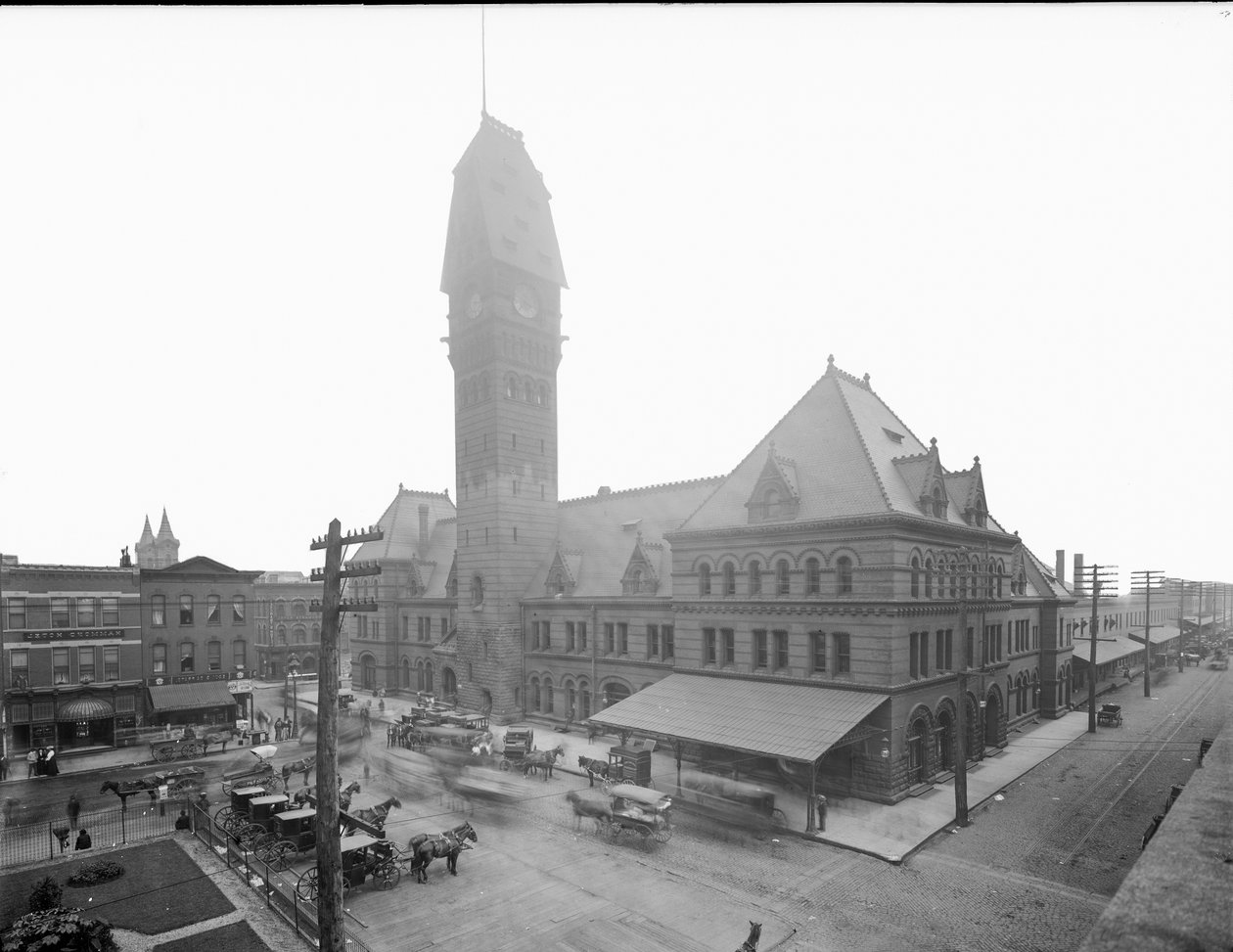 Dearborn Station, Chicago, Illinois, USA, ca. 1883 von Barnes and Crosby
