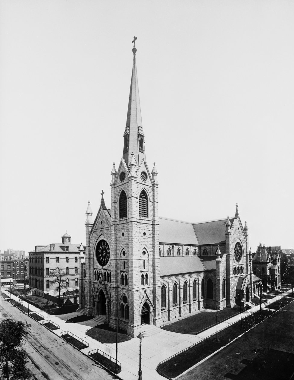 Holy Name Kathedrale, Chicago, Illinois, USA, ca. 1895 von Barnes and Crosby