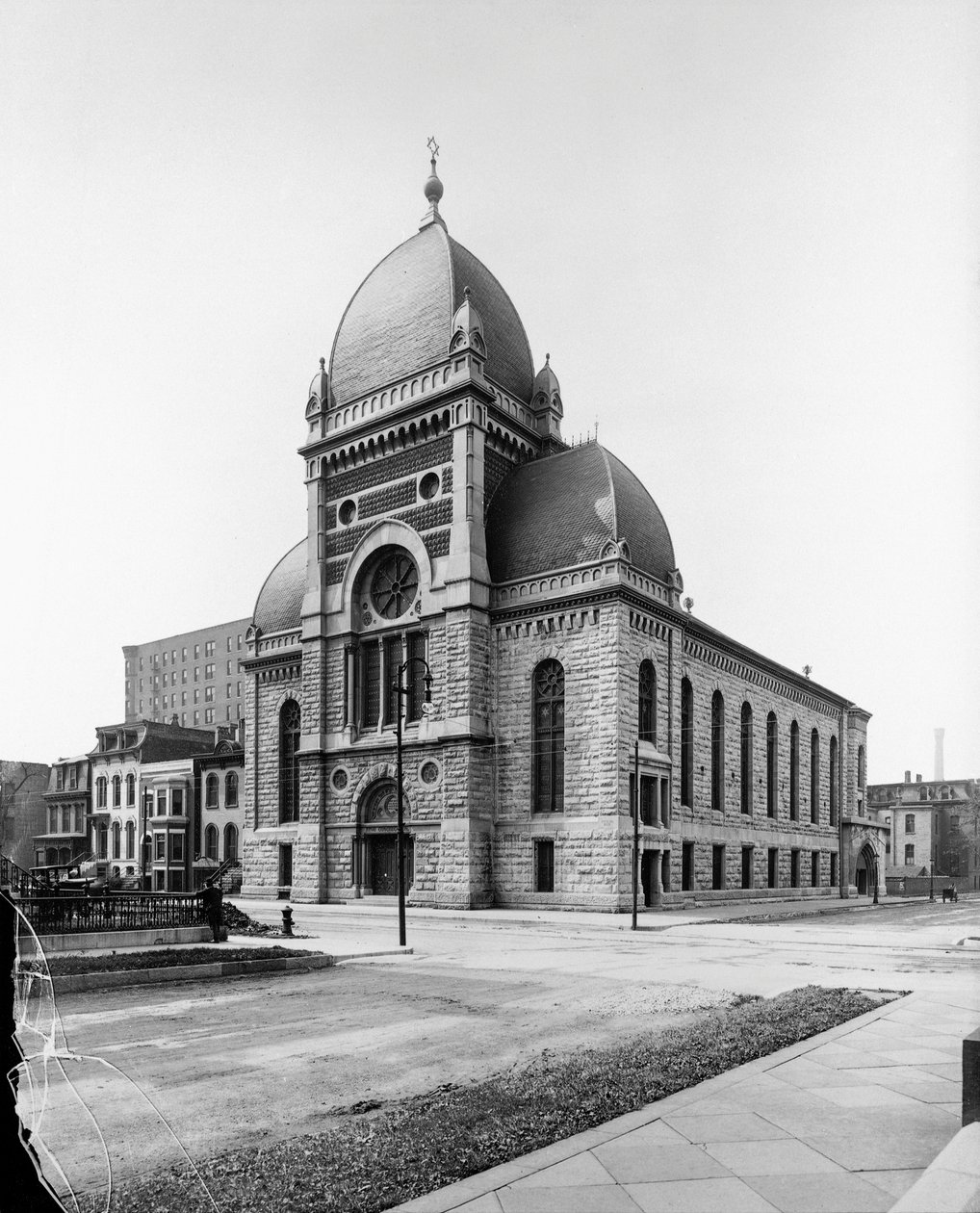 Sinai-Gemeinde, Chicago, Illinois, USA, ca. 1900 (s/w Foto) von Barnes and Crosby