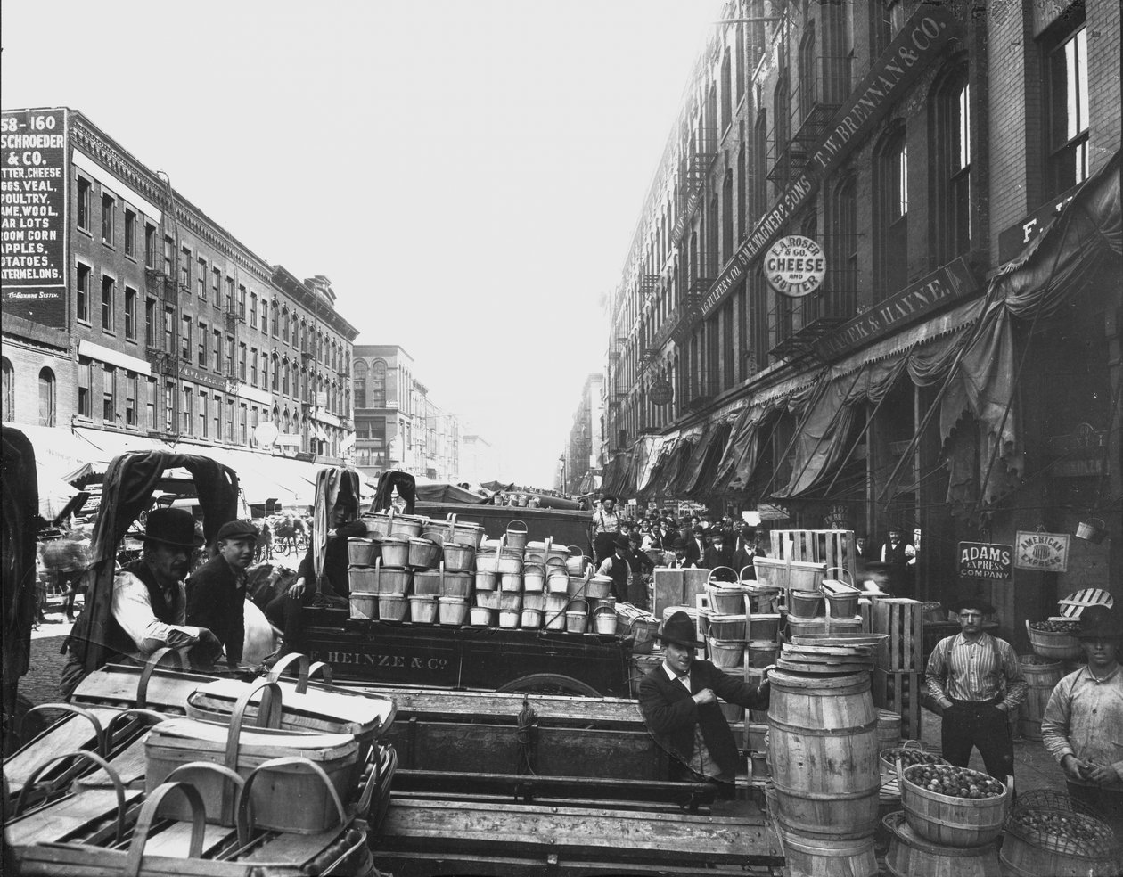 South Water Street Markt, Chicago, Illinois, USA, um 1905 von Barnes and Crosby