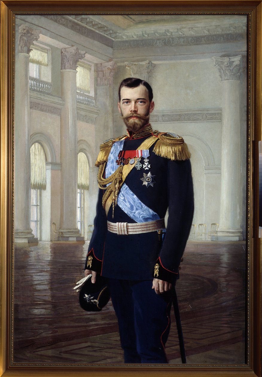 Porträt des Zaren von Russland Nikolaus II. im Jahr 1900 von Baron Ernest Friedrich von Liphart