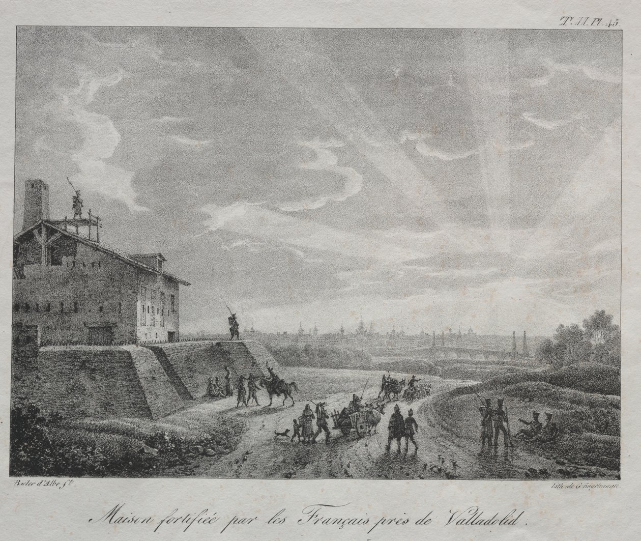 Spanische Kampagne: Ein von den Franzosen befestigtes Gebäude in der Nähe von Valladolid von Baron Louis Albert Guillain Bacler d