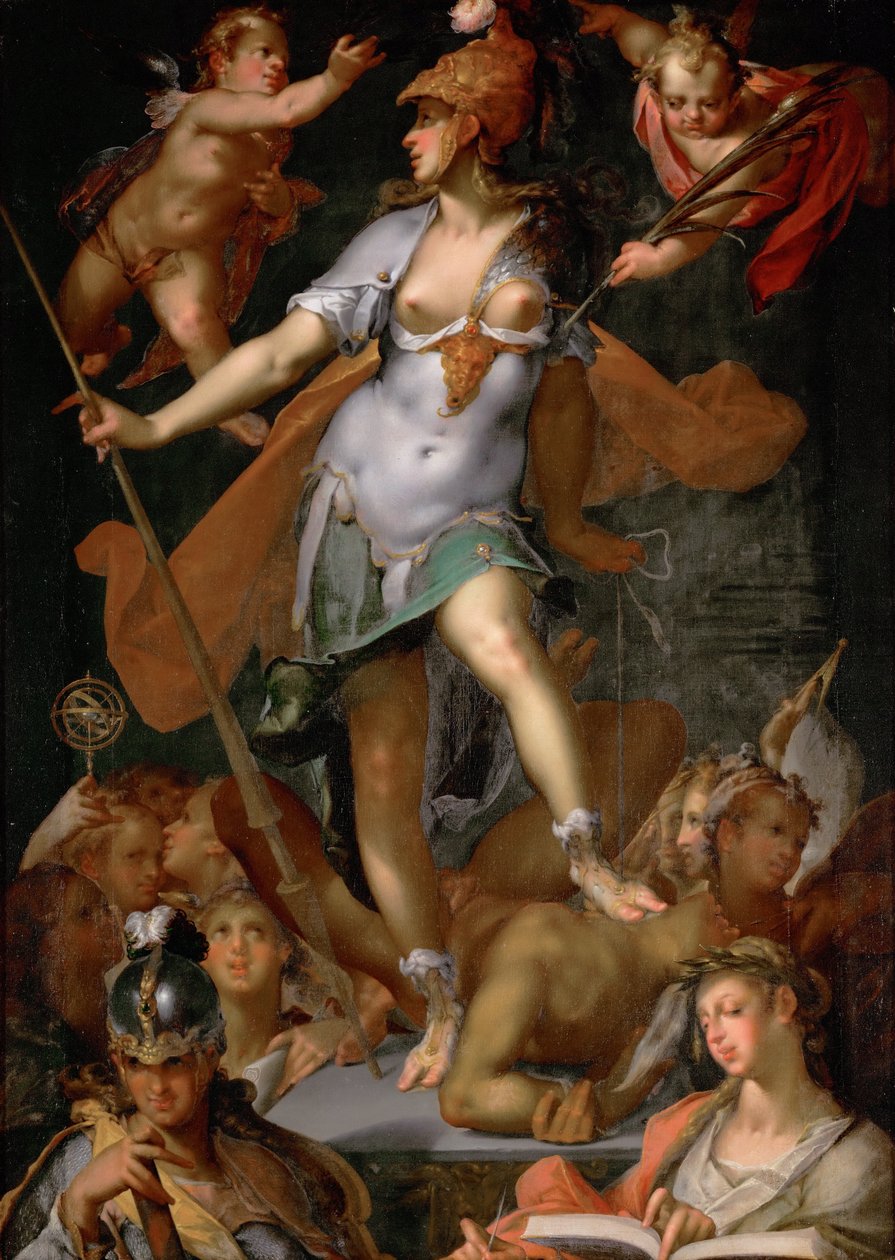 Minerva siegt über die Unwissenheit von Bartholomaeus Spranger