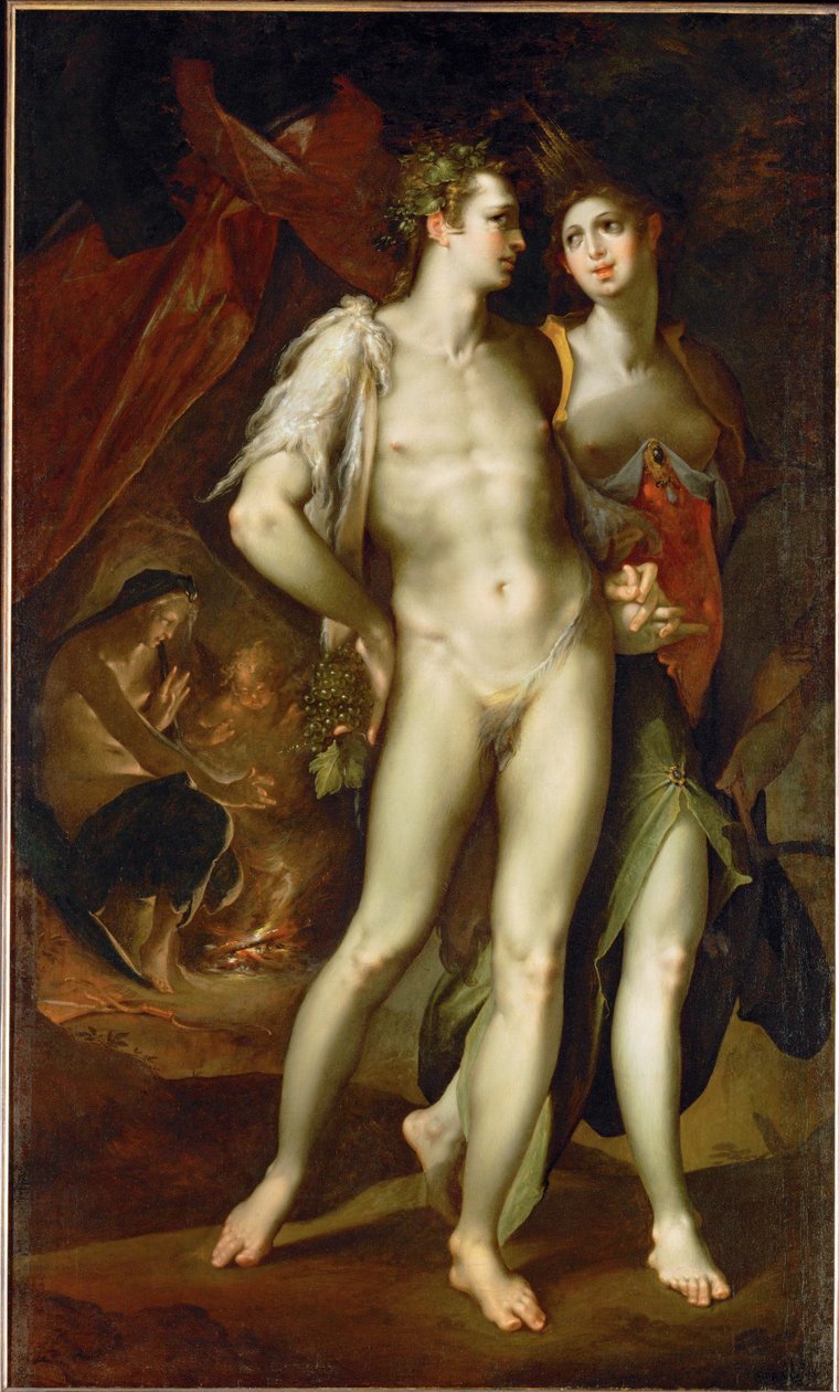 "Sine Cerere et Baccho friget Venus" 1590 von Bartholomaeus Spranger