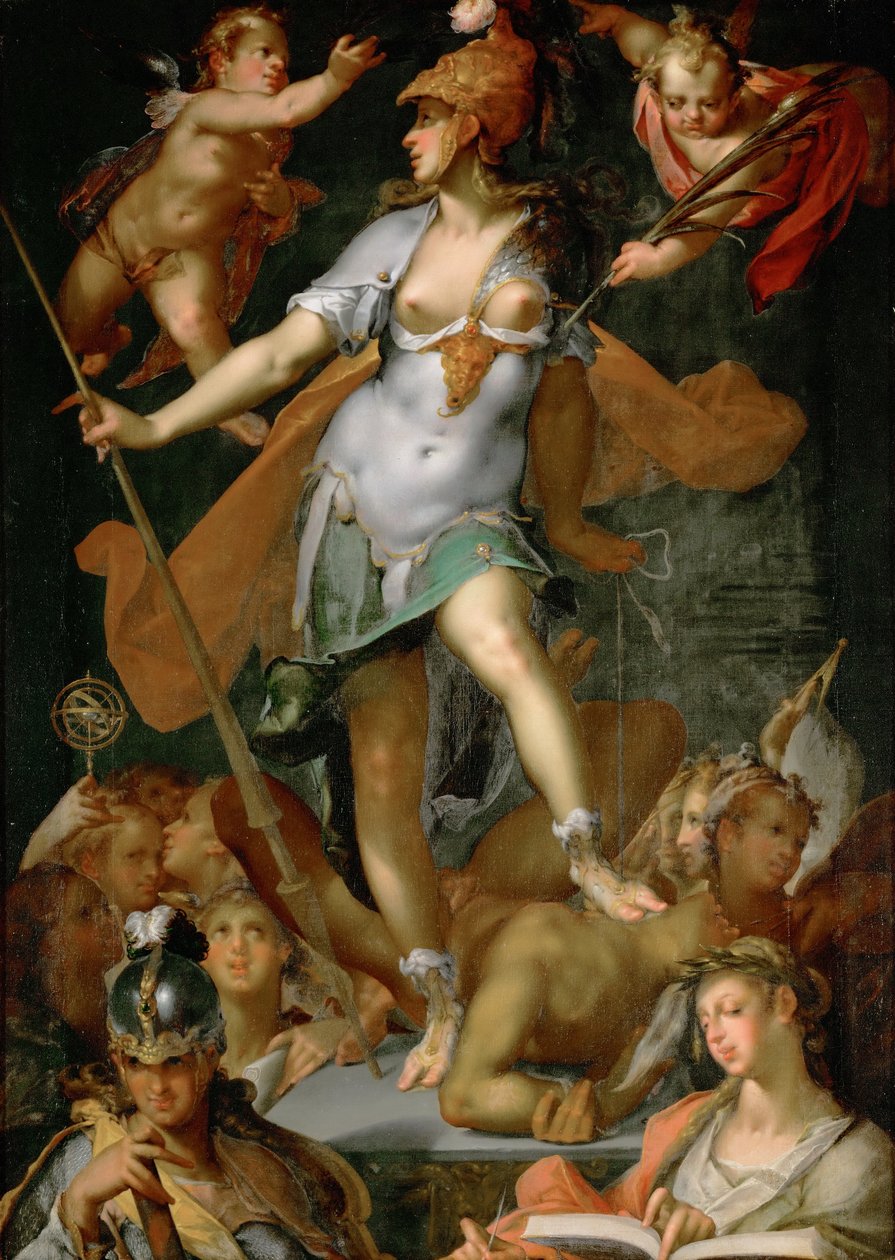 Minerva als Siegerin über die Unwissenheit von Bartholomeus Spranger