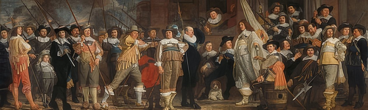 Offiziere und andere Schützen unter der Leitung des Hauptmanns Roelof Bicker und des Leutnants Jan Michielsz Blaeuw von Bartholomeus van der Helst