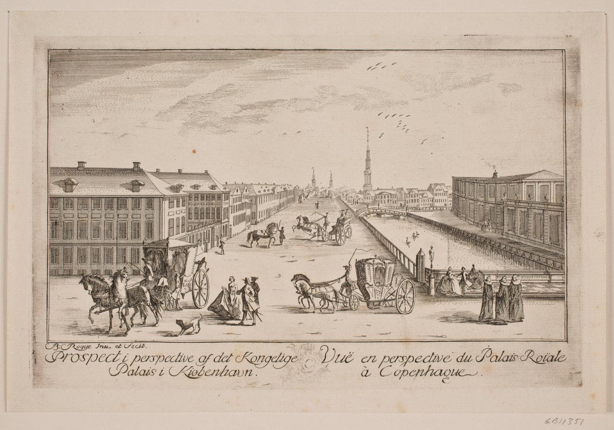 Frederiksholms Kanal, links Prinzenpalais von Bartholomæus Roque