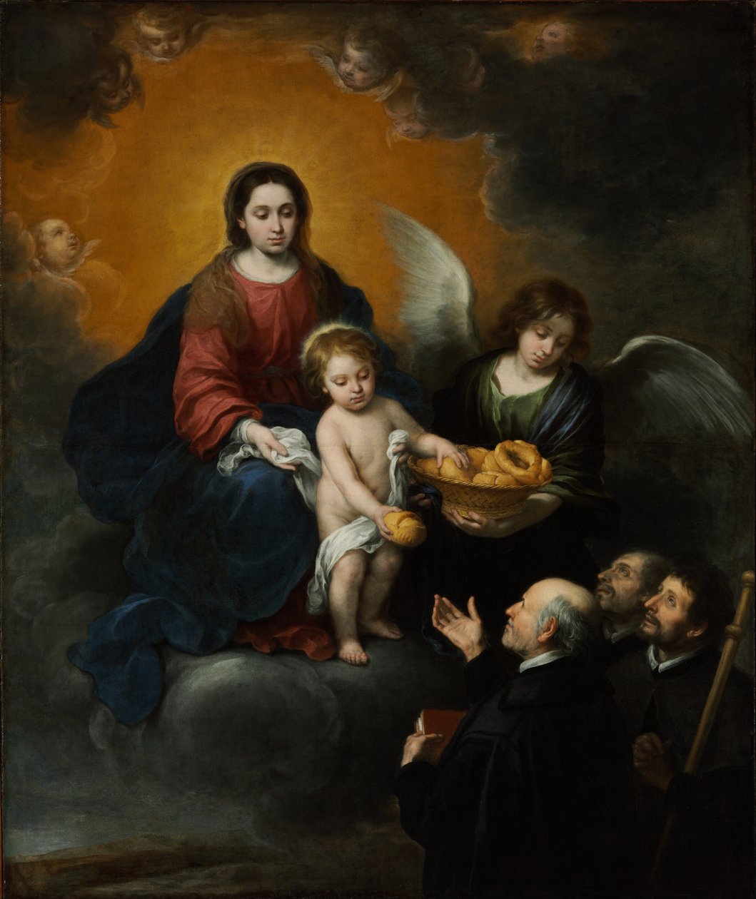 Das Jesuskind verteilt Brot an die Pilger von Bartolomé Esteban Murillo