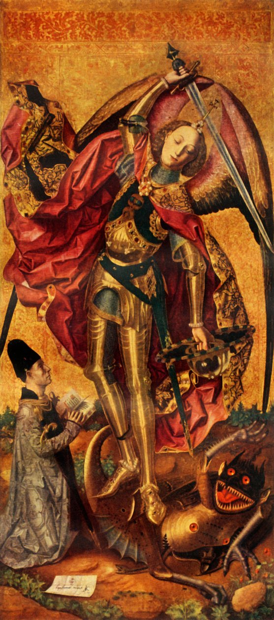 Der heilige Michael triumphiert über den Teufel, 1468, 1946 von Bartolomé Bermejo