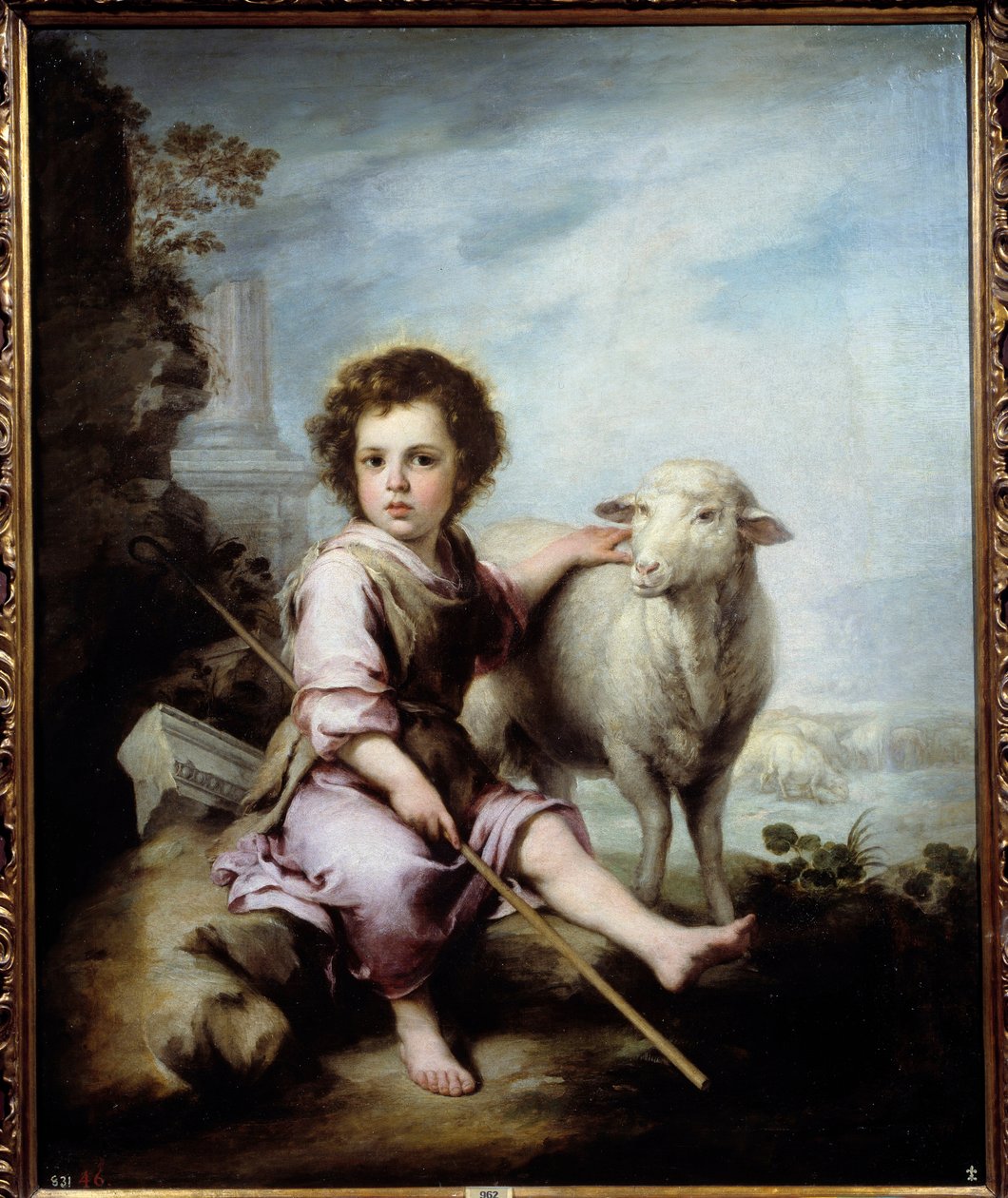 Der gute Hirte. Gemälde von Bartolomé Murillo (1618-1682) 17. Jahrhundert. Madrid, Prado-Museum von Bartolomé Esteban Murillo
