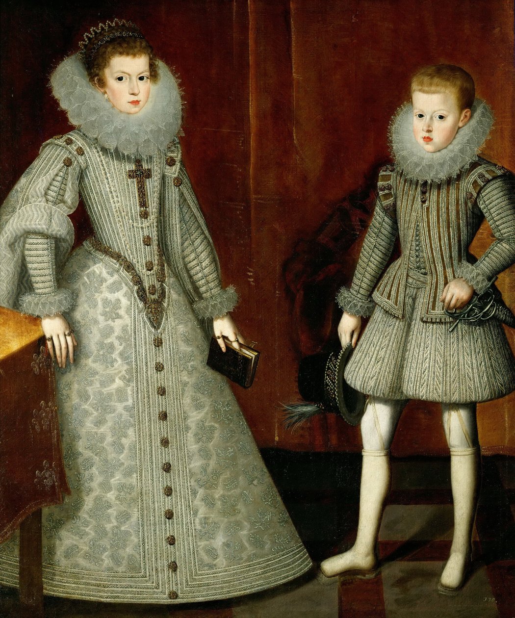 Der Infante Philipp, später König Philipp IV. von Spanien 1605-1665 und seine Schwester Anne von Österreich 1601- von Bartolomé González y Serrano