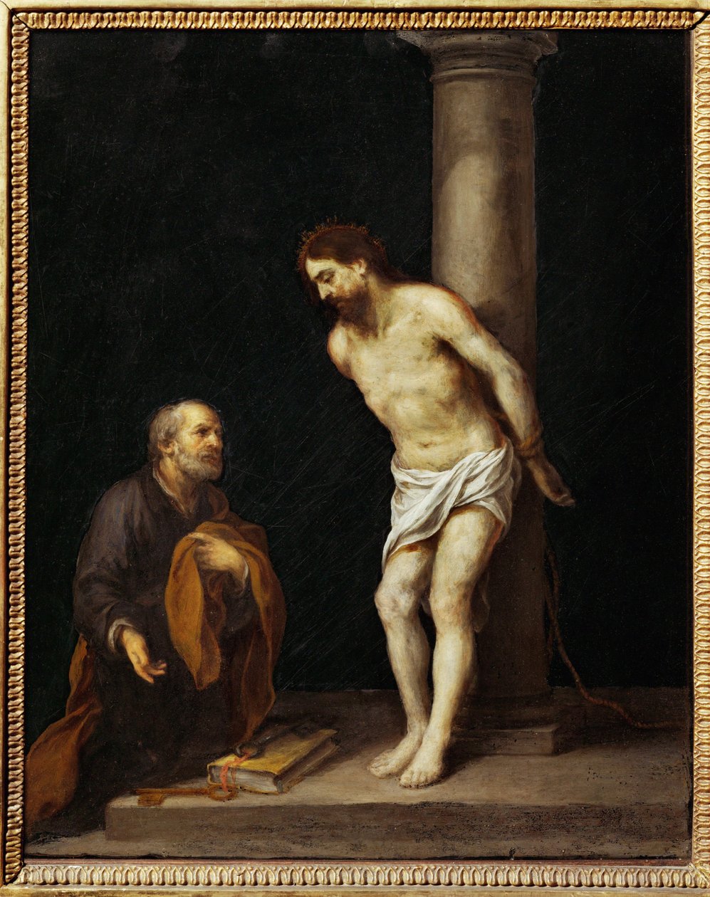 Christus an der Säule von Bartolome Esteban (school of) Murillo