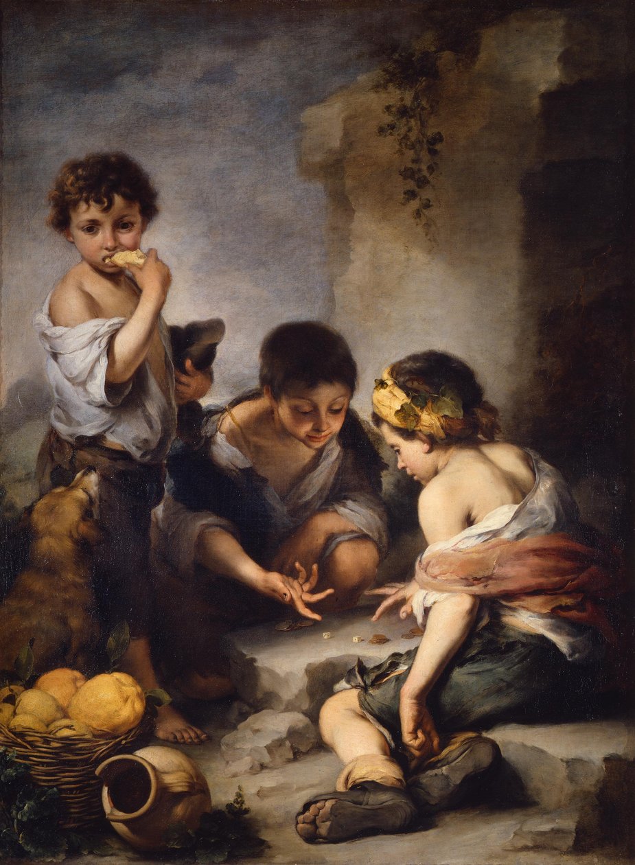 Buben beim Würfelspiel von Bartolomé Esteban Murillo