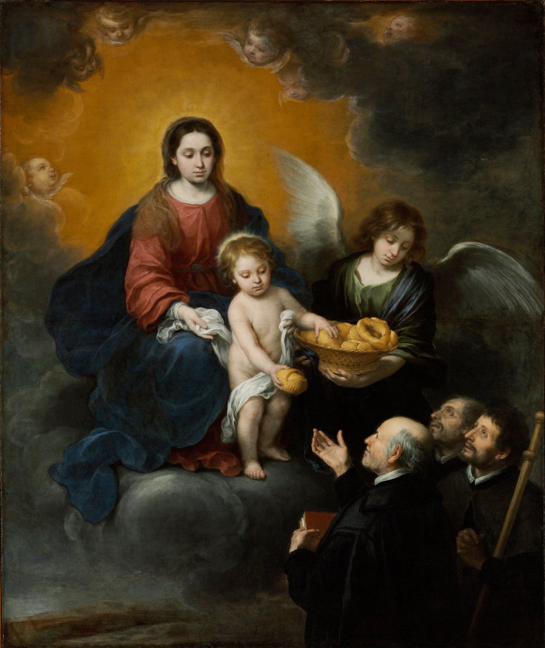 Das Jesuskind verteilt Brot an die Pilger von Bartolomé Esteban Murillo