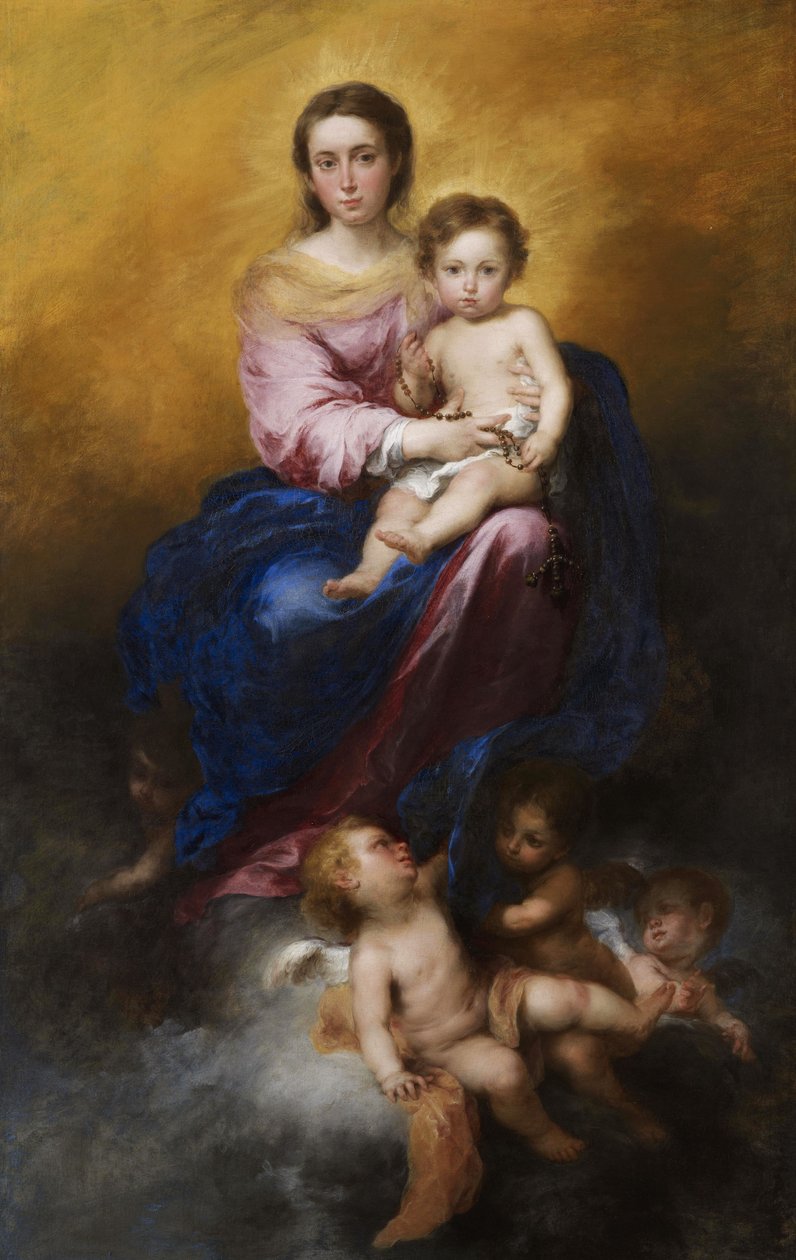 Die Jungfrau des Rosenkranzes von Bartolomé Esteban Murillo