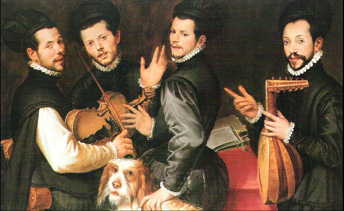 Porträt der vier Monaldini-Brüder von Bartolomeo Passarotti