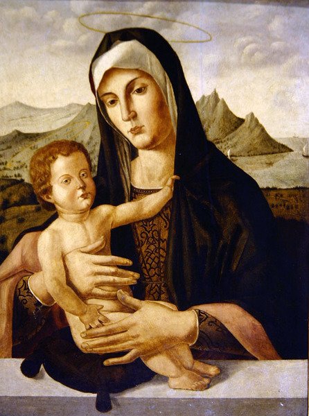 Jungfrau und Kind von Bartolomeo (style of) (fl.c.1619) Montagna