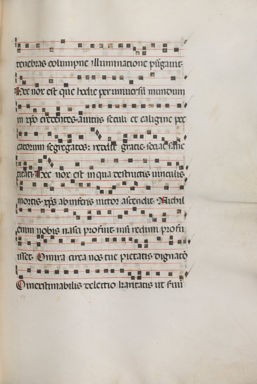 Missale: Fol. 155: Musik für Exultet, 1469 von Bartolomeo Caporali