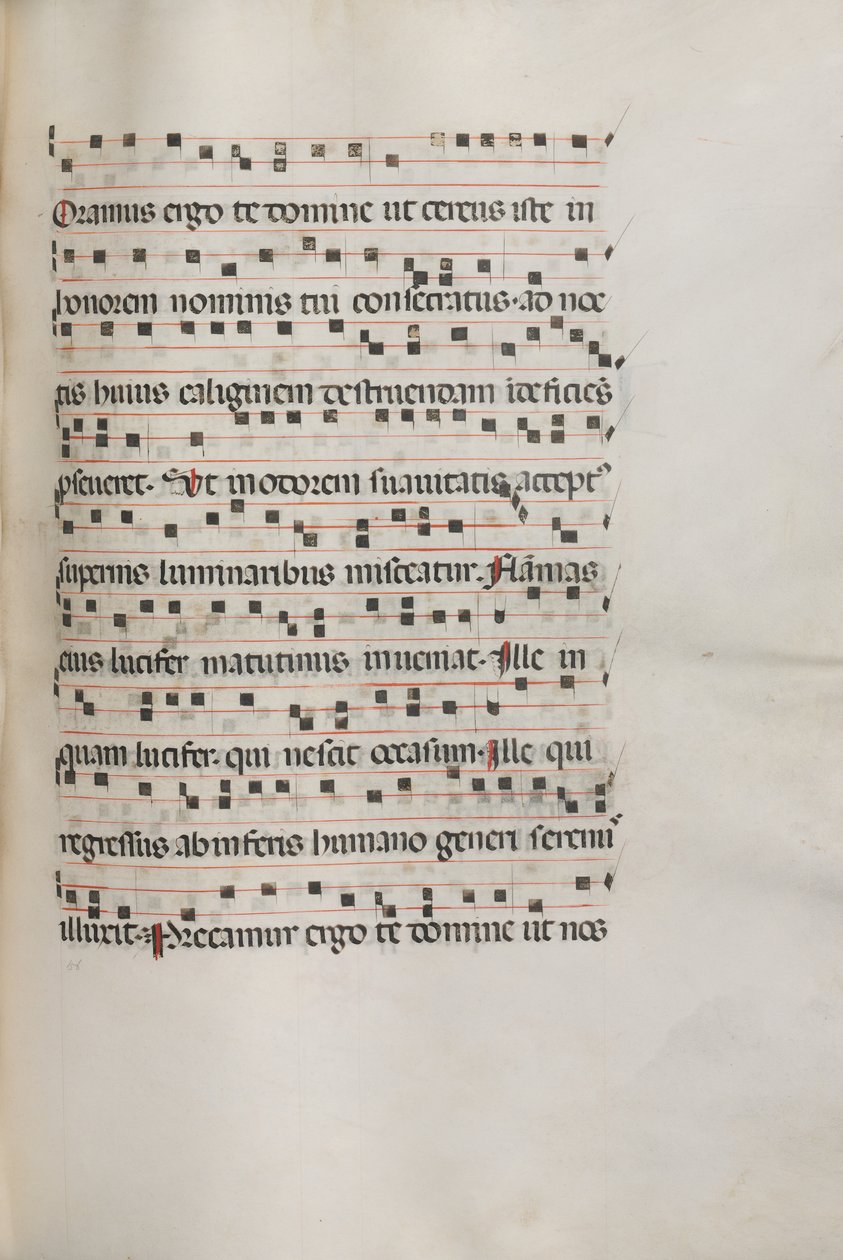 Missale: Fol. 157: Musik für Exultet, 1469 von Bartolomeo Caporali