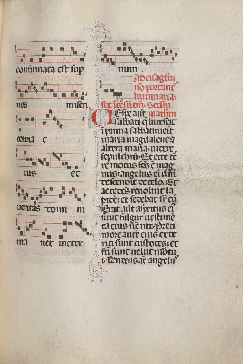 Missale: Fol. 172: Musik für Alleluia usw. zu Beginn von Ostern, 1469 von Bartolomeo Caporali