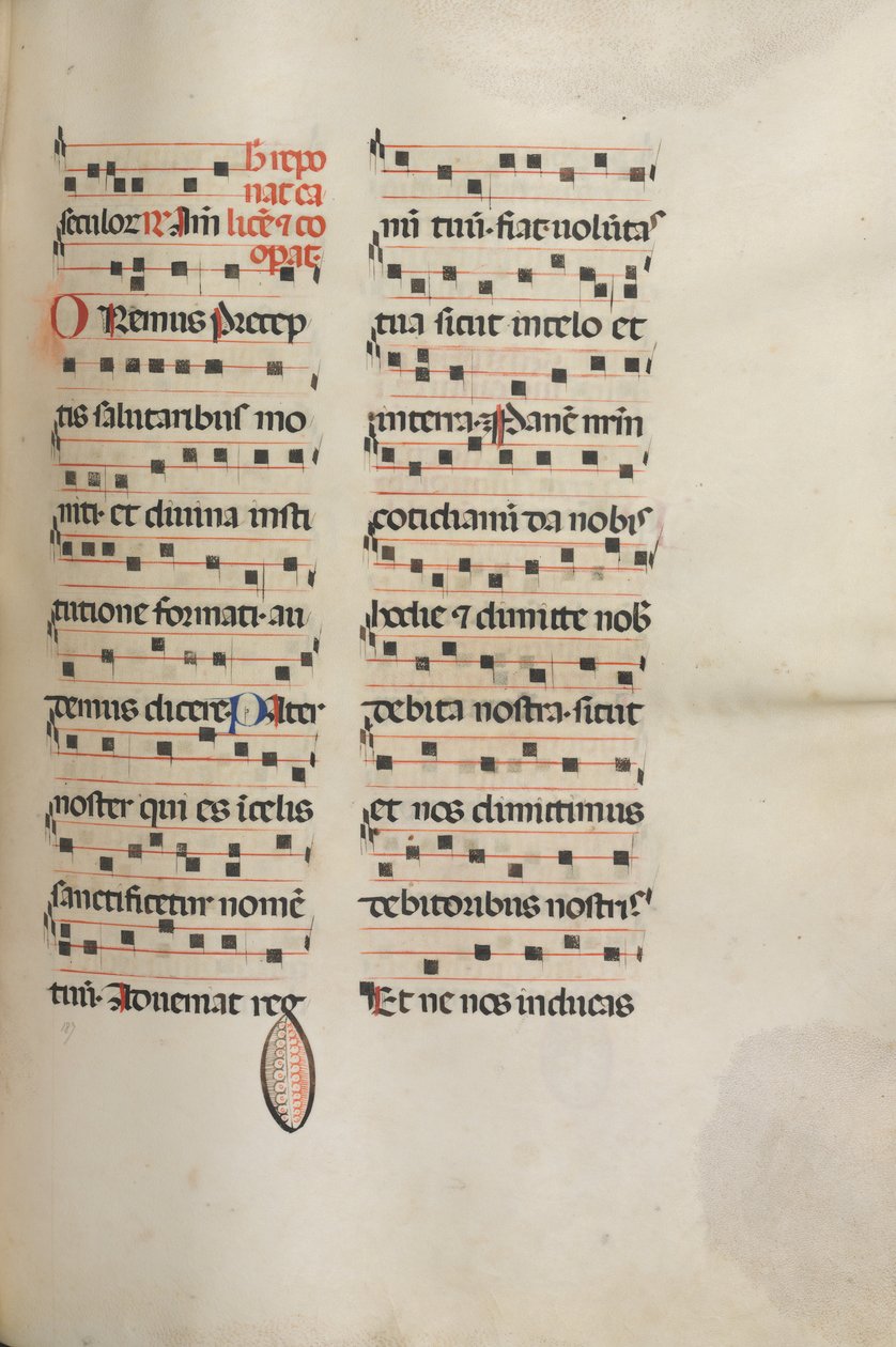 Missale: Fol. 189: Musik für verschiedene Gebete von Bartolomeo Caporali