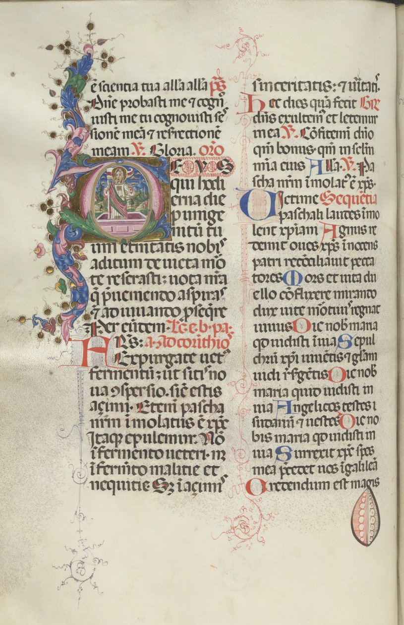 Missale: Fol. 192v: Auferstehung Christi, 1469 von Bartolomeo Caporali