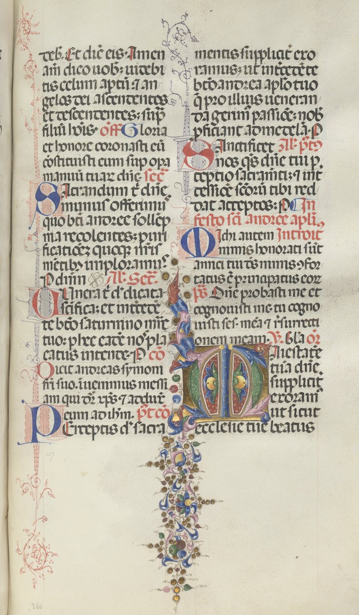Missale: Fol. 260: Laubwerk mit Früchten von Bartolomeo Caporali