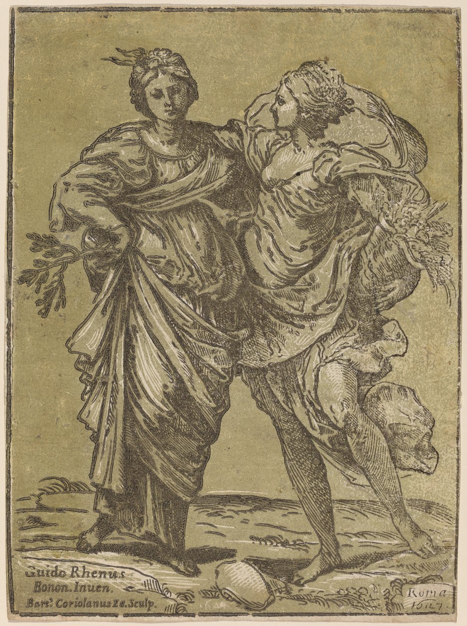 Allianz von Frieden und Überfluss von Bartolomeo Coriolano after Guido Reni