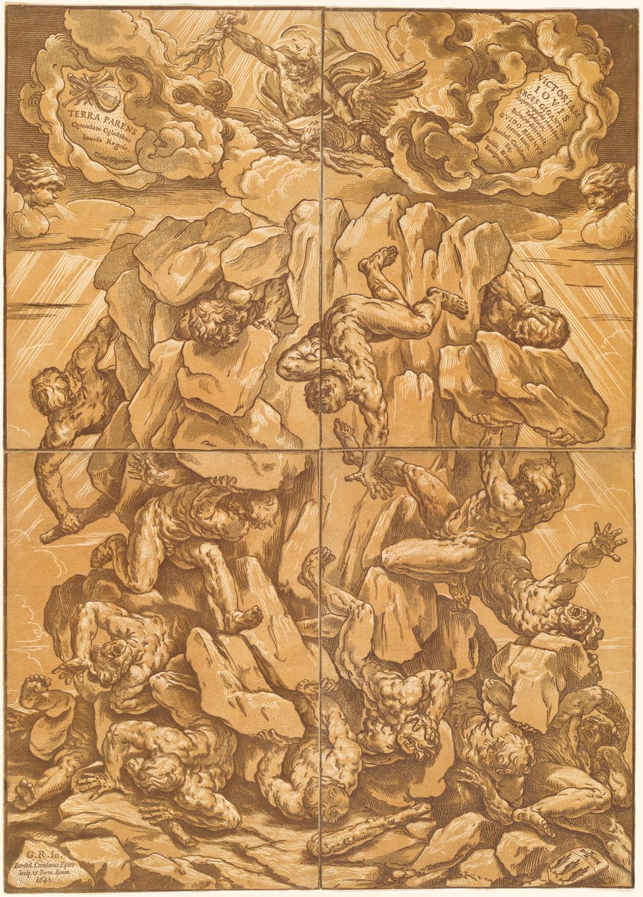 Der Fall der Giganten von Bartolomeo Coriolano after Guido Reni