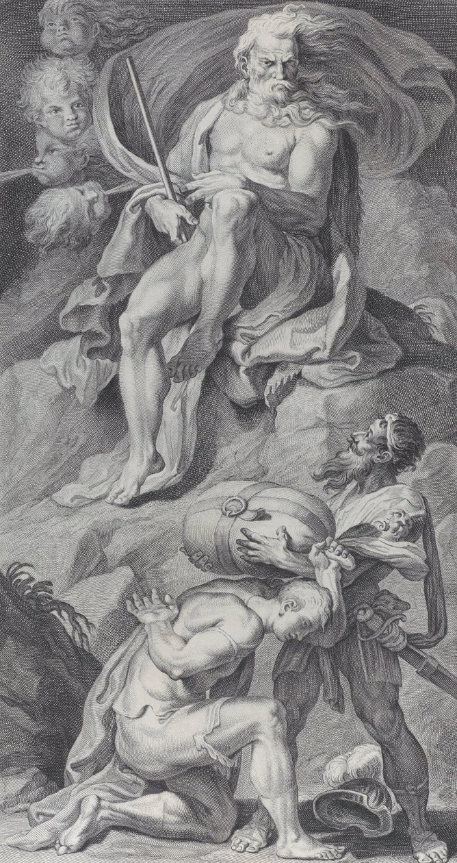 Tafel 8: Odysseus erhält die Winde in einem Ledersack von Aeolus von Bartolomeo Crivellari