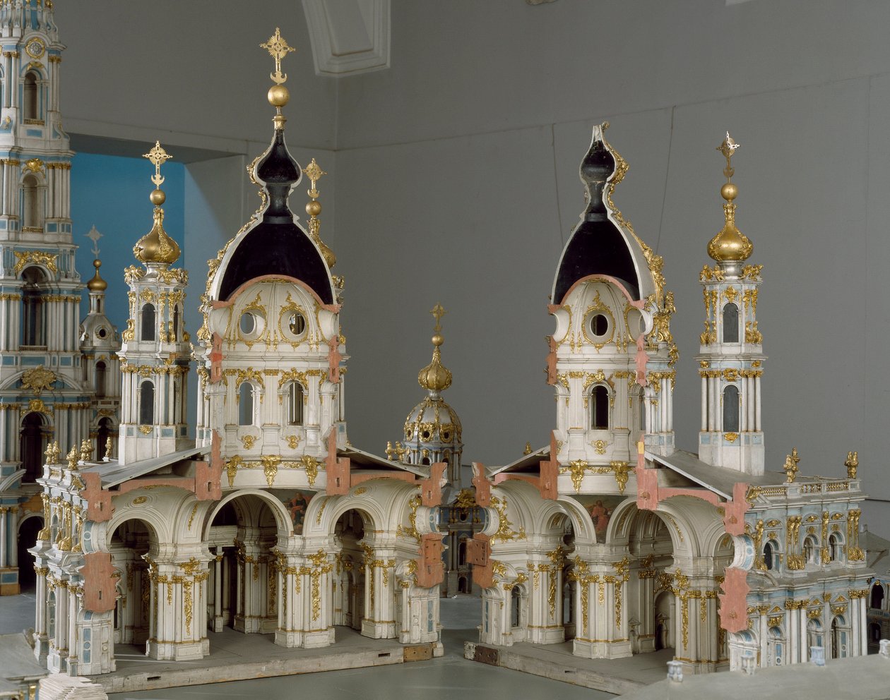 Projekt für das Kloster der Jungfrau der Auferstehung (Smolny) in Sankt Petersburg von Bartolomeo Franceso Rastrelli