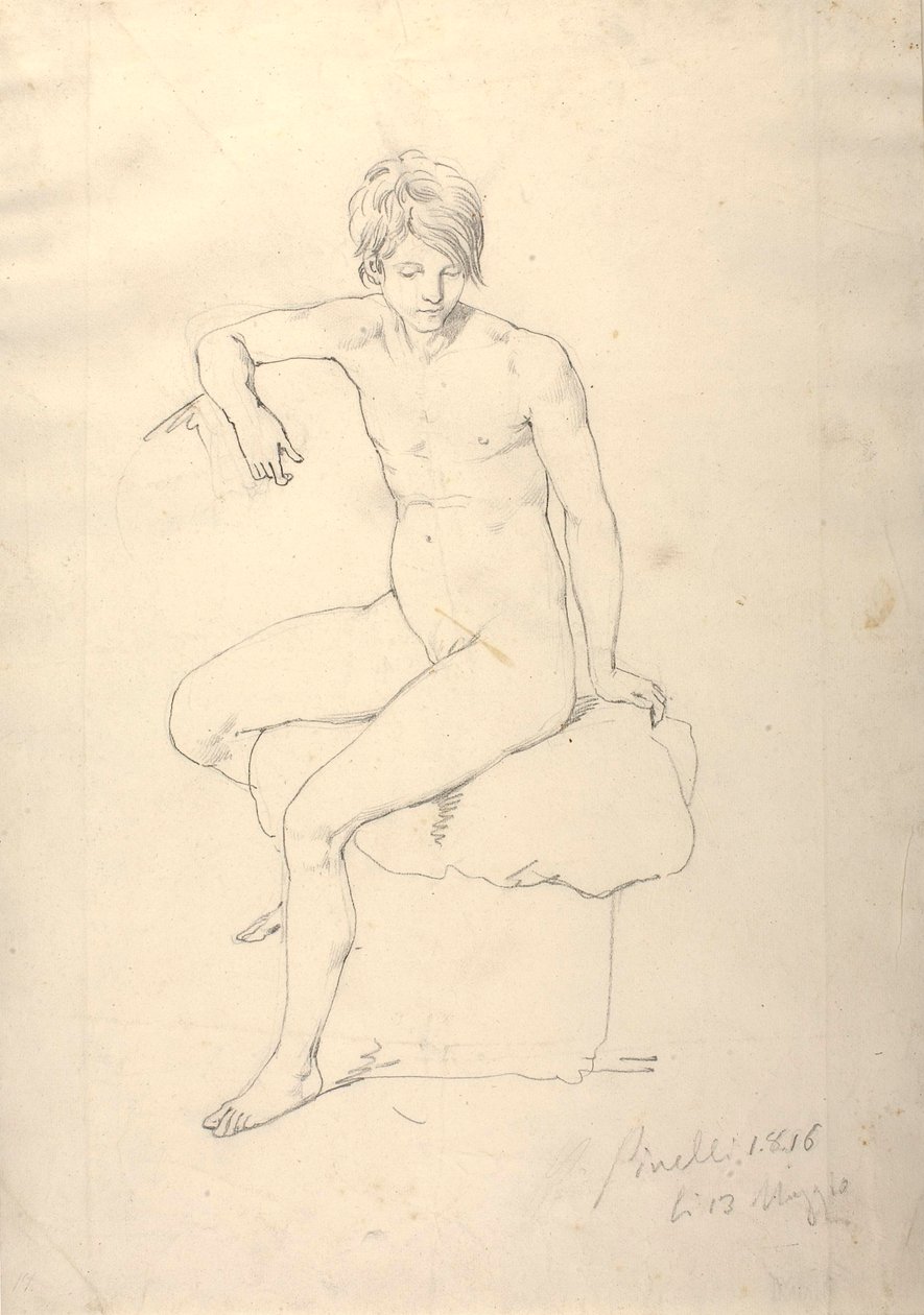 Weibliches Modell von Bartolomeo Pinelli