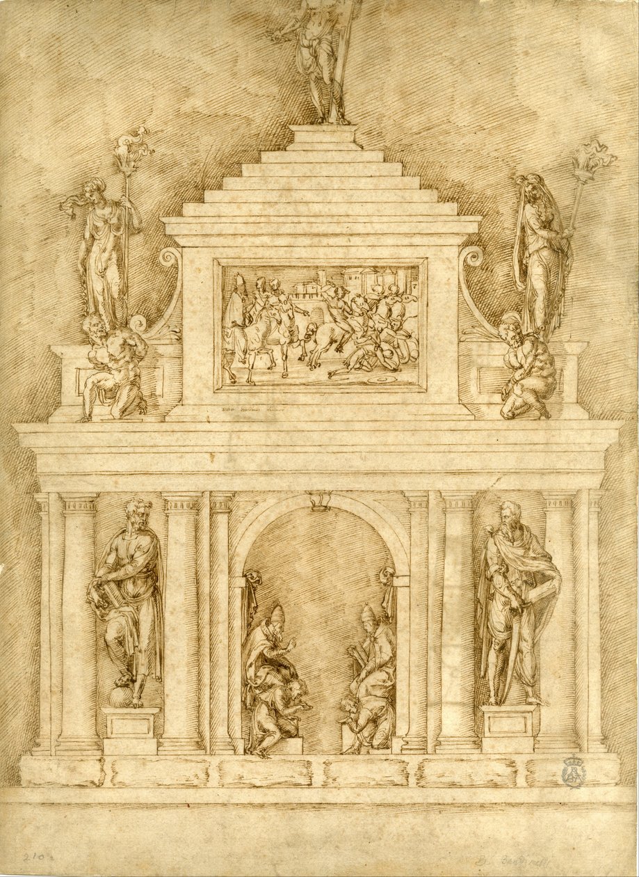 Projekt für die Gräber von Leo X und Clemens VII von Bartolommeo Bandinelli