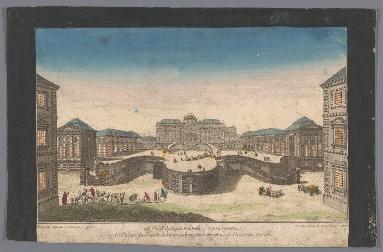 Ansicht des Palais Schwarzenberg in der Umgebung von Wien von Basset