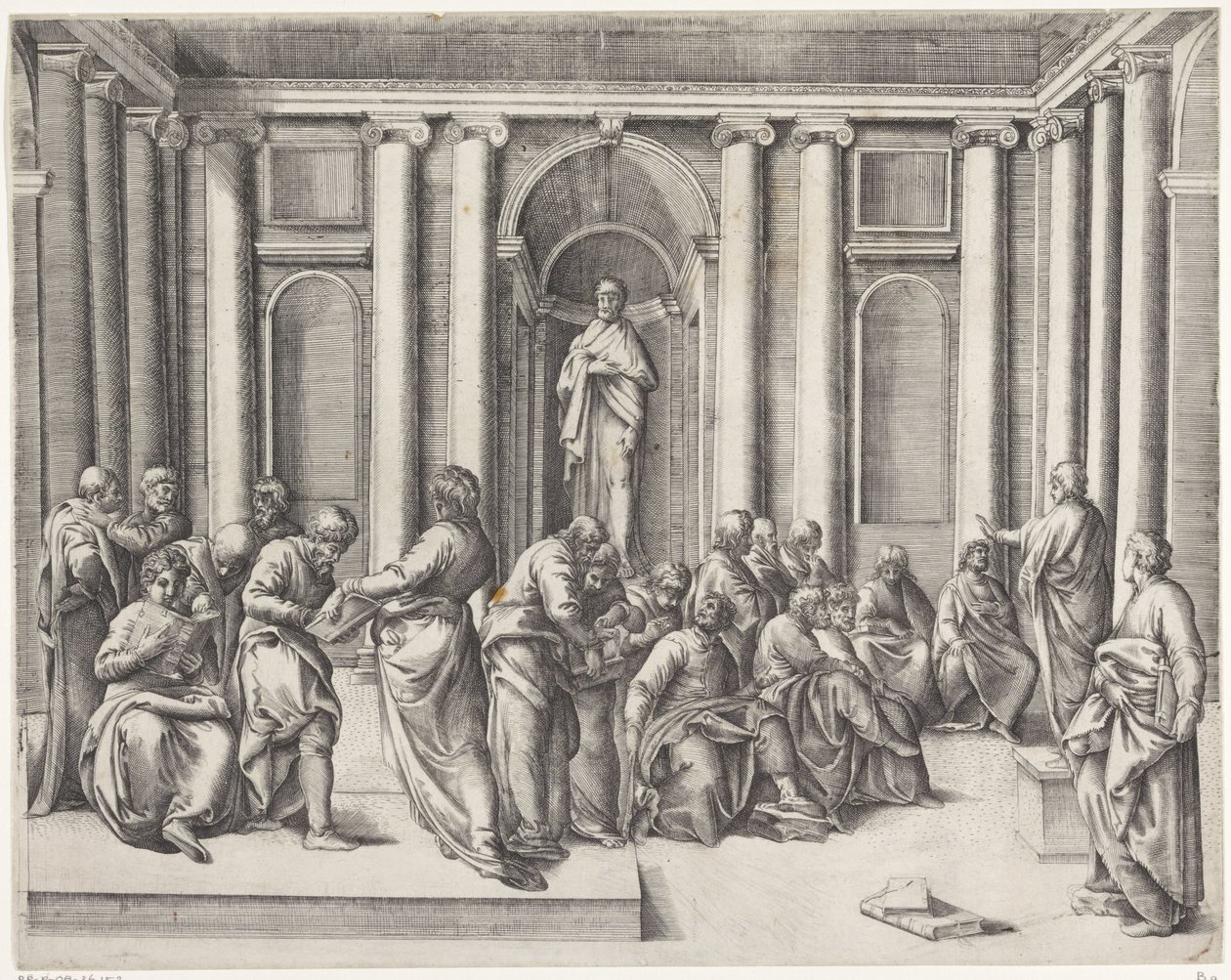 Christus unter den Schriftgelehrten im Tempel von Battista Franco