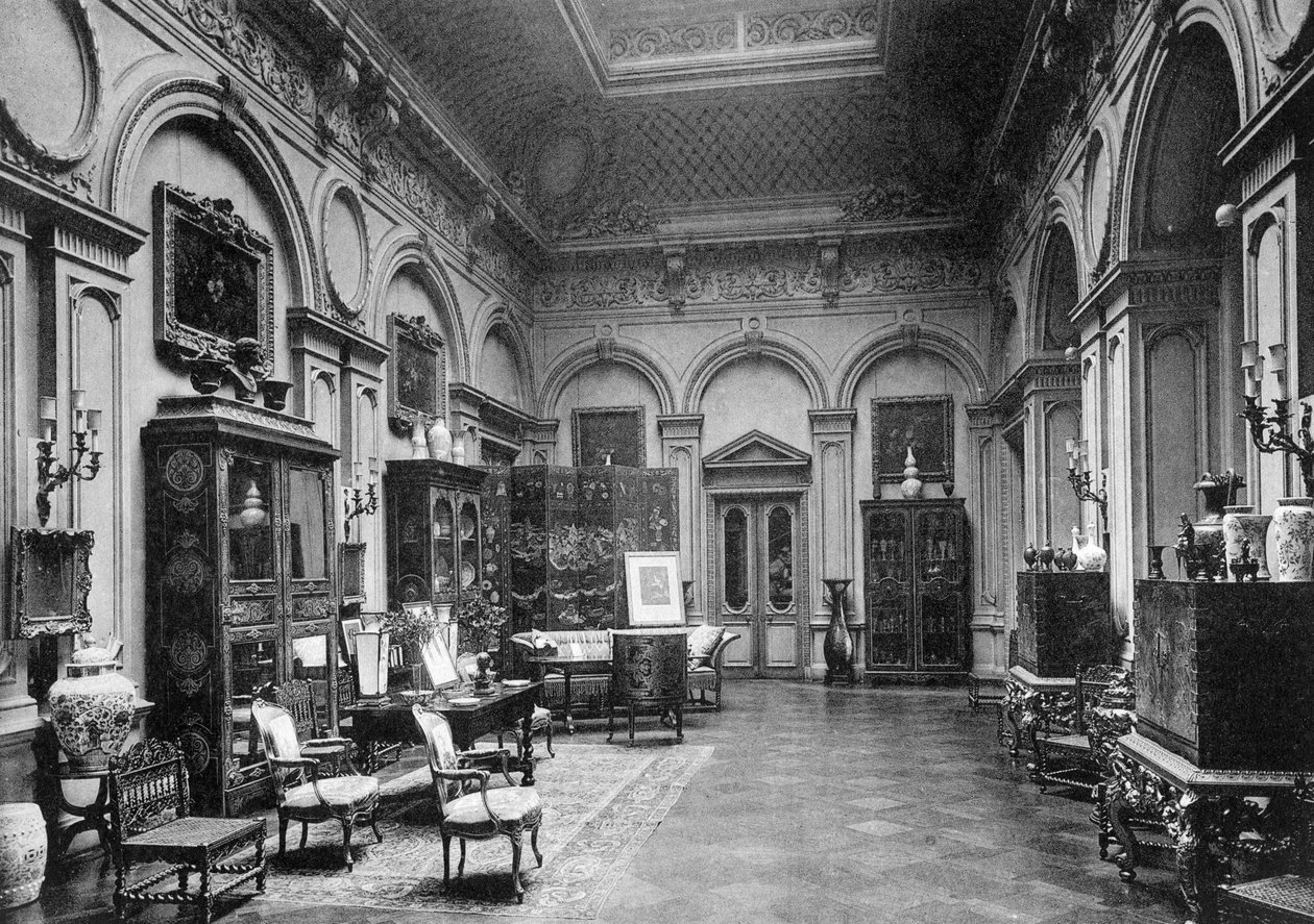 Der Salon, Montagu House, 1908 von Bedford Lemere and Company