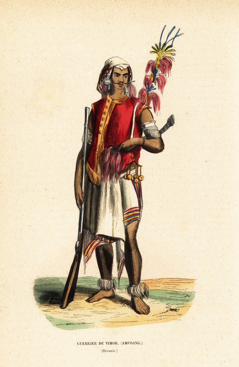 Atoni-Krieger von Kupang, Westtimor, Indonesien von Belgian School