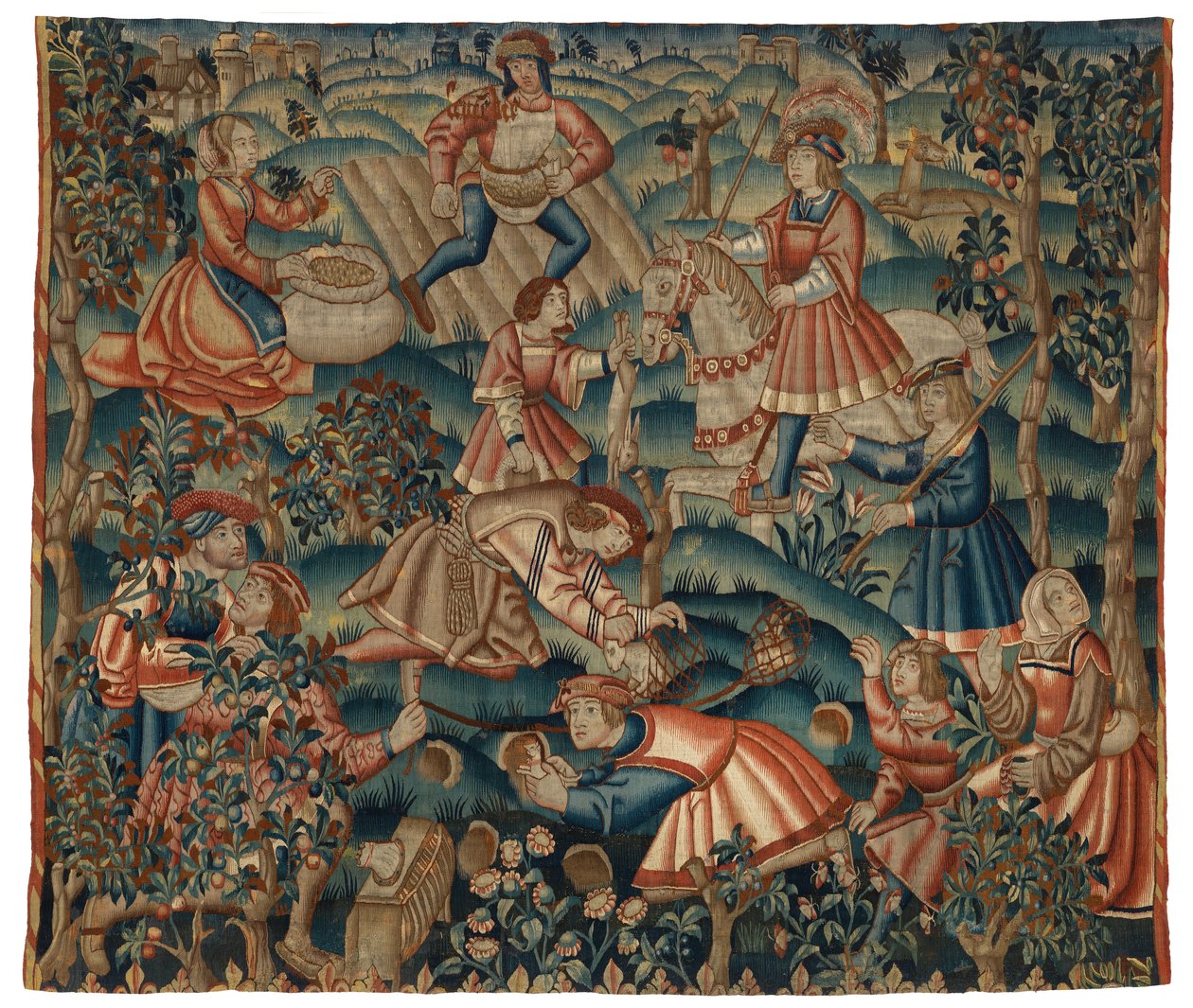 Wandteppich, Monat September, möglicherweise aus Flandern von Belgian School