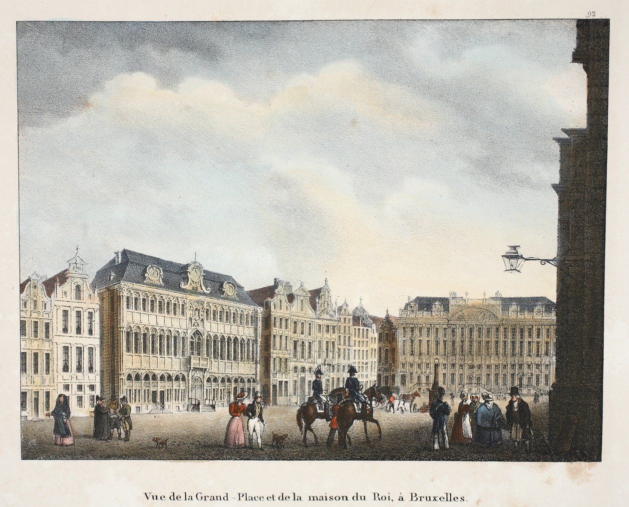 Ansicht des Großen Marktplatzes und des Königshauses in Brüssel, ca. 1895 von Belgian School