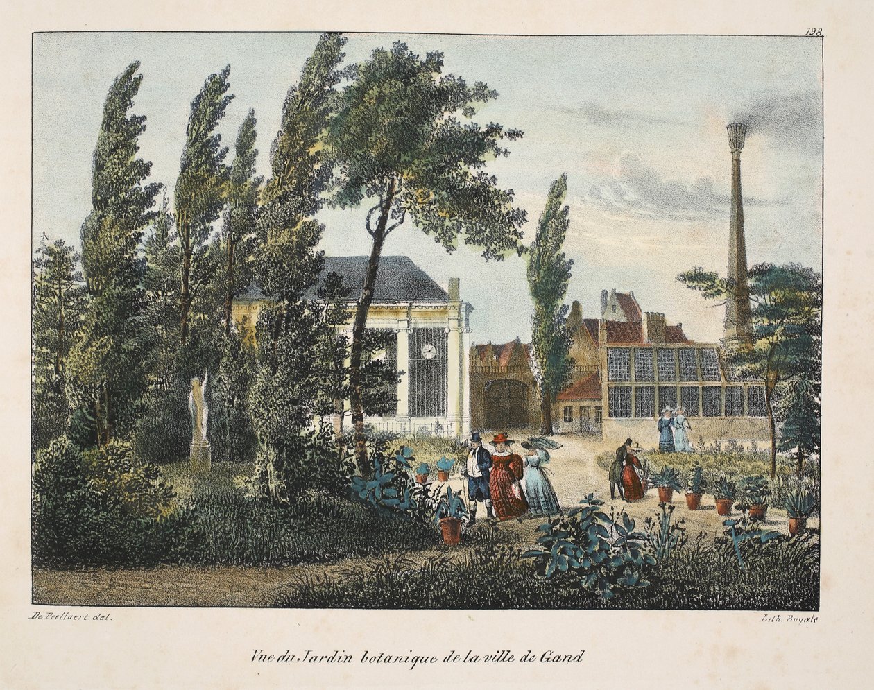 Ansicht des Botanischen Gartens der Stadt Gent, ca. 1895 von Belgian School