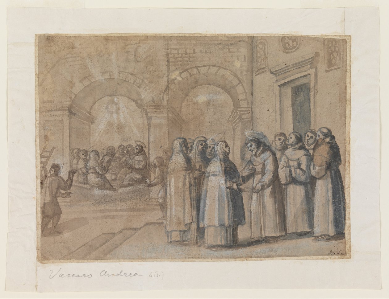 Begegnung der Heiligen Franziskus und Clara von Belisario Corenzio