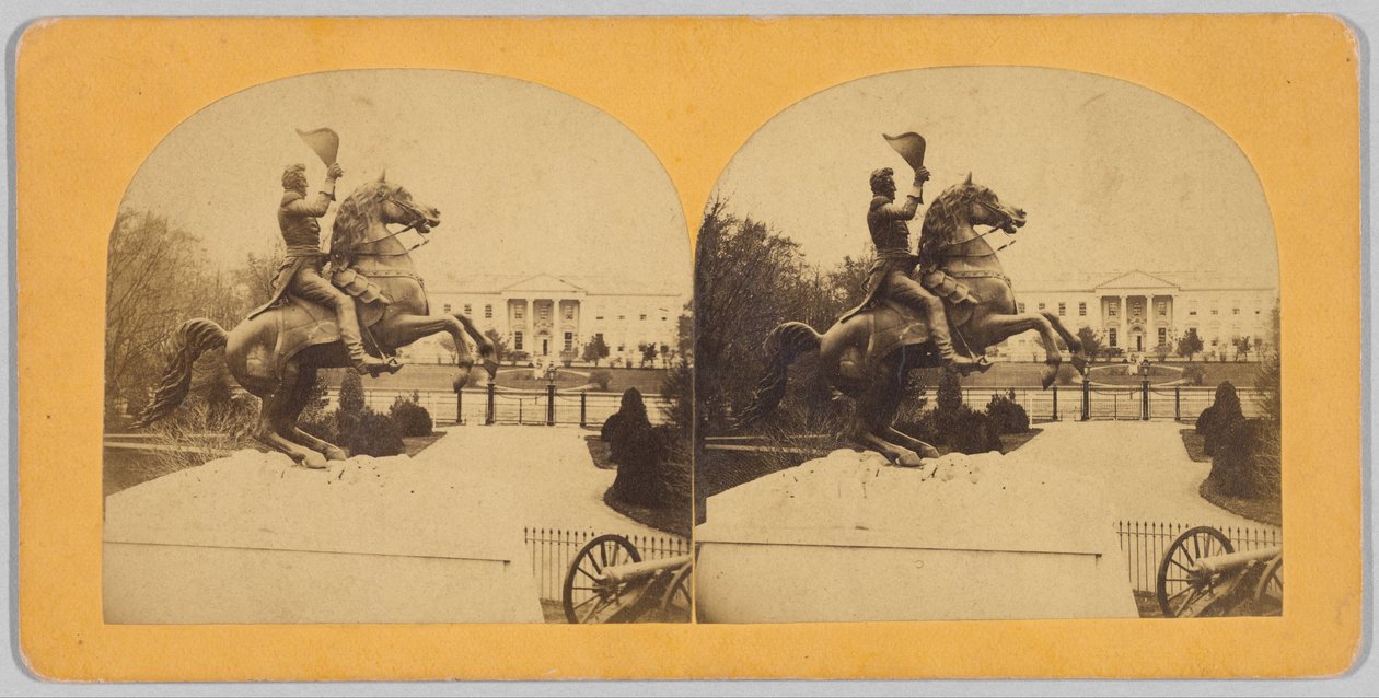Die kolossale bronzene Reiterstatue von General Andrew Jackson von Bell and Brother