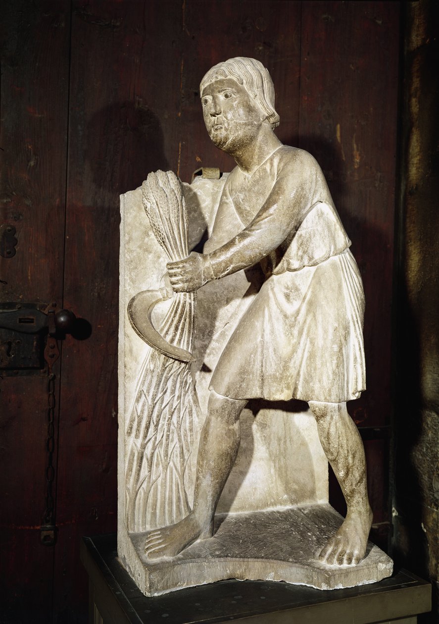 Schnitter: Juni aus einem Statuenkalender der Monatsarbeiten, ca. 1200 von Benedetto Antelami