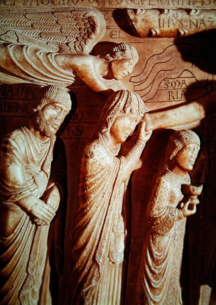 Detail der Jungfrau von der Kreuzabnahme von Benedetto Antelami